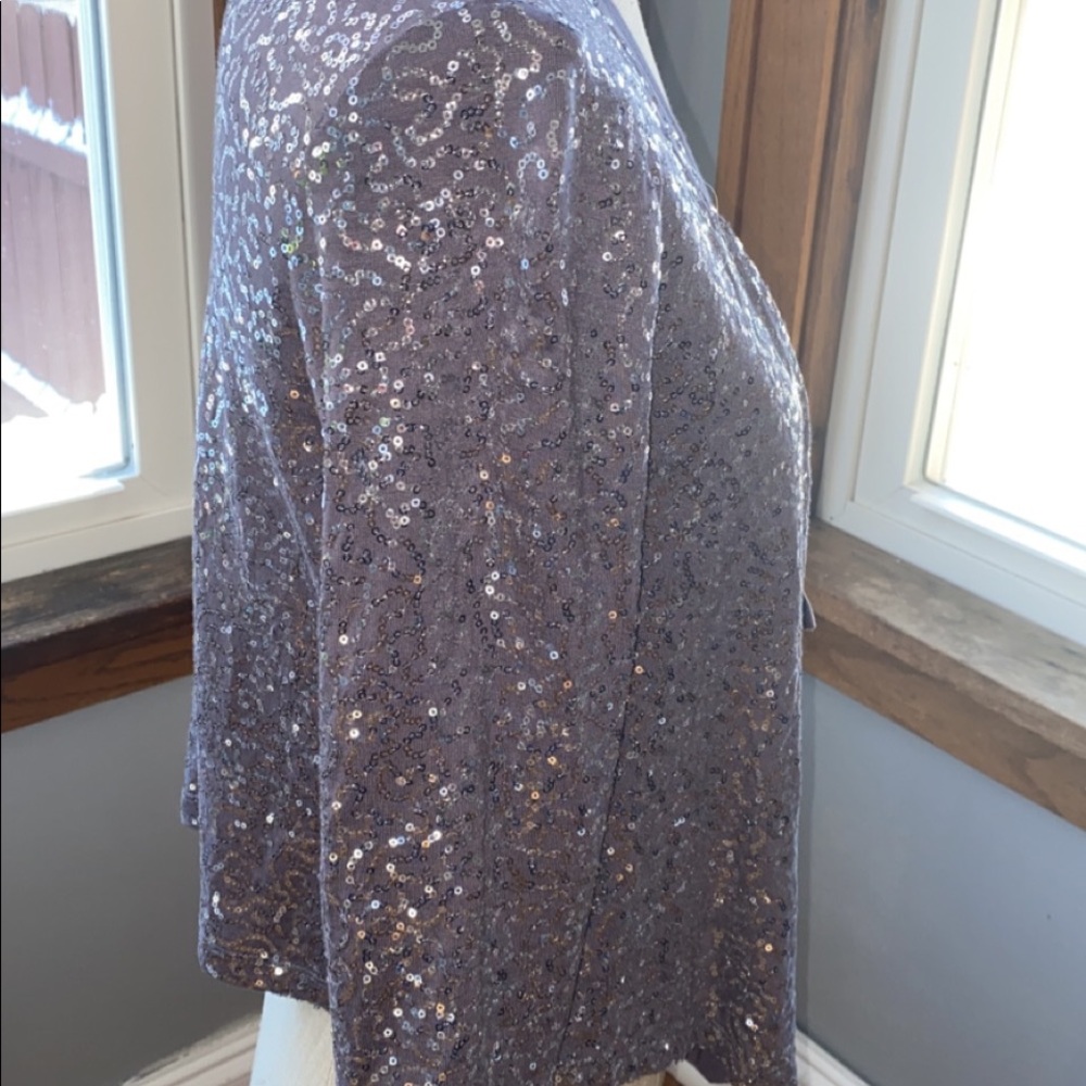 Sequined gray sweater - Picture 2 of 4